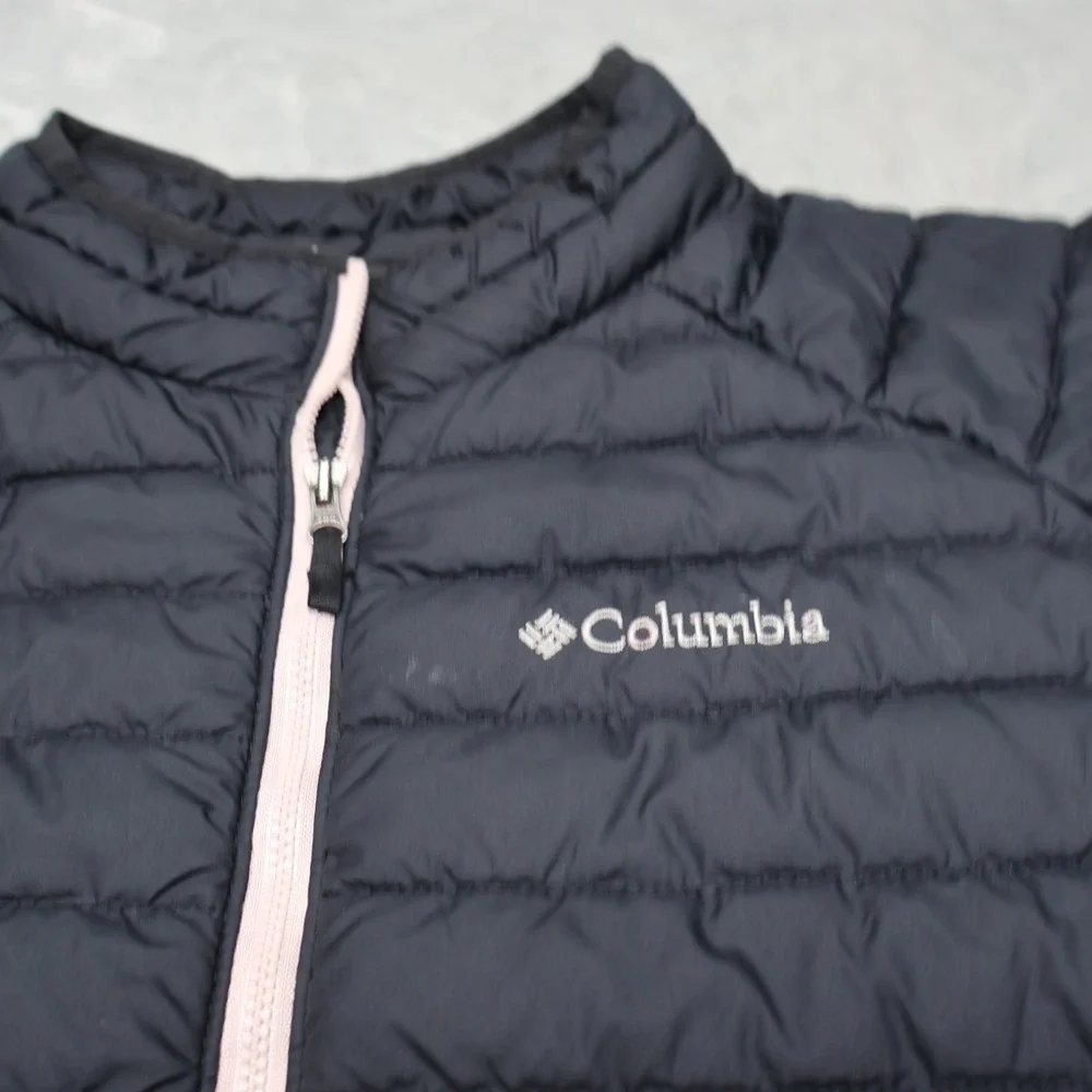 Columbia Jacket Girls XL 18/20 Black Powder Lite Insulated Omni-Heat Warm Puffer